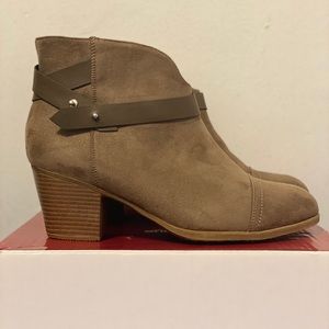 Taupe ankle booties